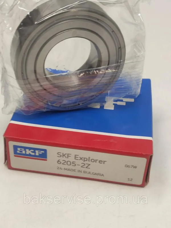 Підшипник для пральної машини SKF 6205-2Z 3C BG (в упаковці), зображення 1
