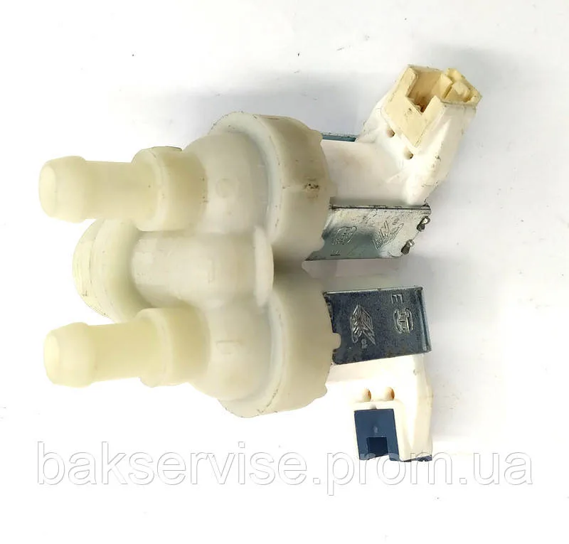 Клапан (подвійний) затоки води 41042037 для пральних машин Candy, Whirlpool, Beko Б. У, изображение 5