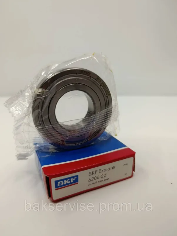 Підшипник пральної машини SKF 6206-zz в коробці, зображення 1