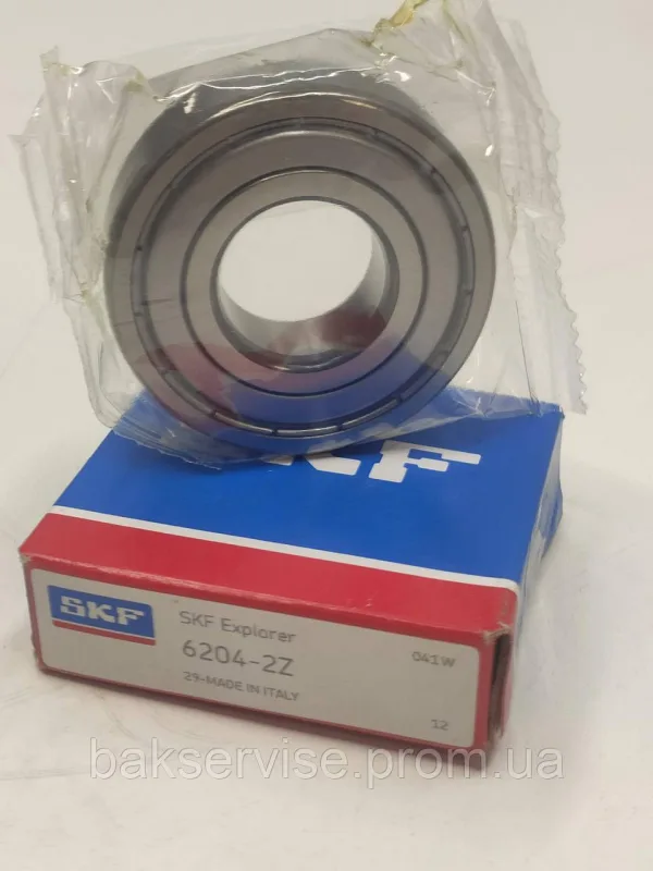 Підшипник для пральних машин SKF 6204-zz у коробці (box), зображення 1