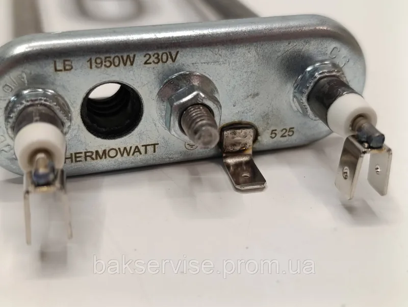 Тен з отвором для датчика 1950W для пральної машини Thermowatt 245 мм НОВЕ, изображение 7