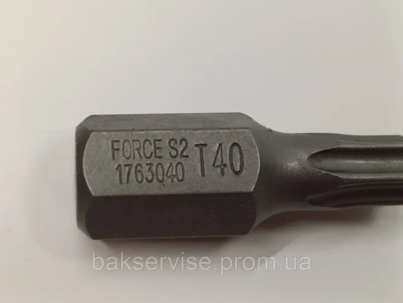 Біта torx T40(зіркоподібна) під адаптер 10мм Force 1763040 НОВЕ (поштучно), зображення 4