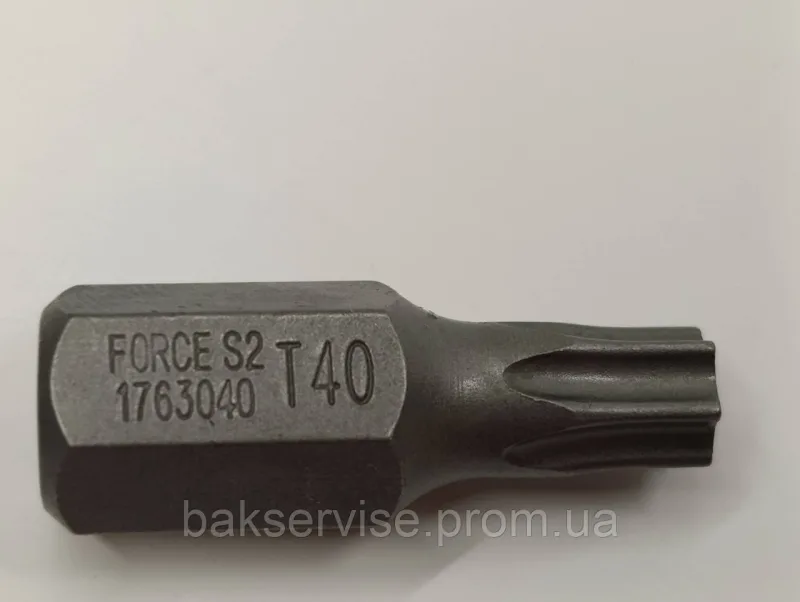 Біта torx T40(зіркоподібна) під адаптер 10мм Force 1763040 НОВЕ (поштучно), зображення 6