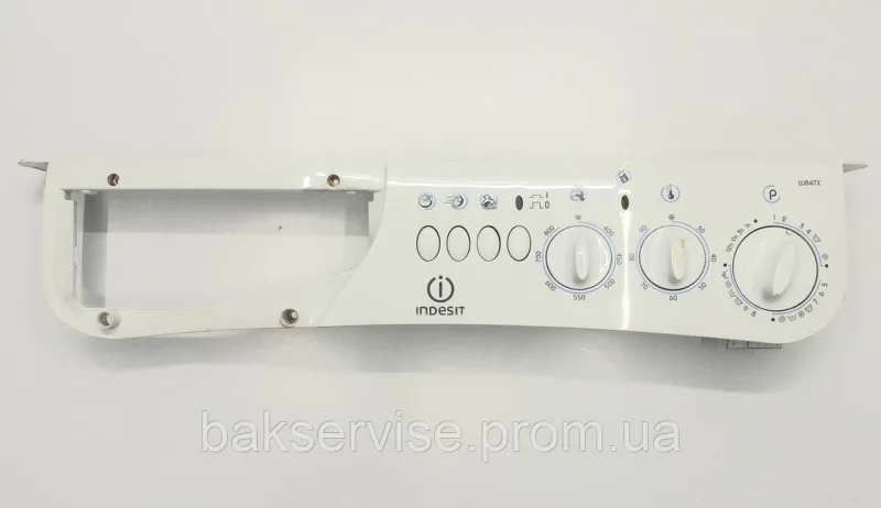 Панель передня 250001979 пральної машини Indesit W105TX, WS105TXEX Б/У, зображення 1
