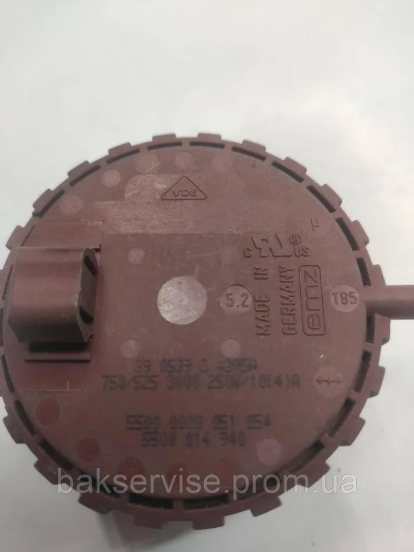 Прессостат (датчик рівня води) для пральної машини Bosh SIEMENS  5500014940 Б/У, изображение 6