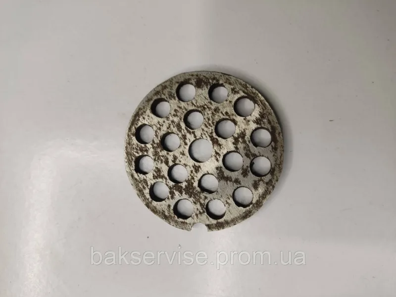 Решітка (сітка) для ручной мясорубки отвір по центру 8мм, изображение 1