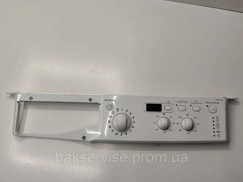 Плата індикації в корпусі для пральної машини Ariston Indesit С00299782 Code 16200298501 IWSD61051, зображення 1