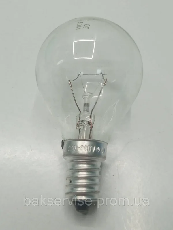 Лампочка для духовки 40W 230-240V E14S 300°C, изображение 2