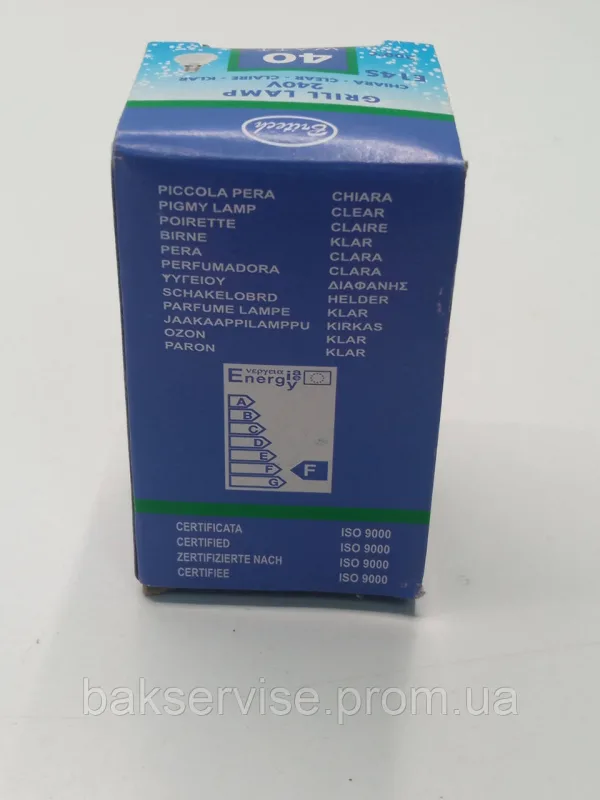 Лампочка для духовки 40W 230-240V E14S 300°C, изображение 4