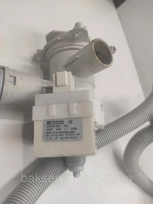 Комплект(шланг+насос з фільтром) до пральної машини Bosch Siemens S16-47 Б/У, изображение 6