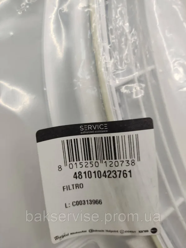481010423761, C00313966 Фільтр сітчастий для сушильної машини Whirlpool, изображение 2