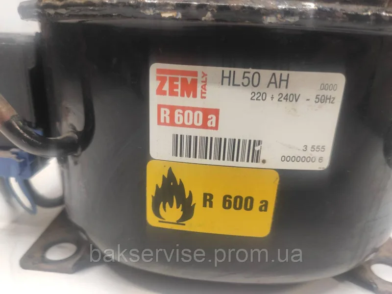 Компресор до холодильника ZEM HL 50AH R600A Б/У, изображение 3