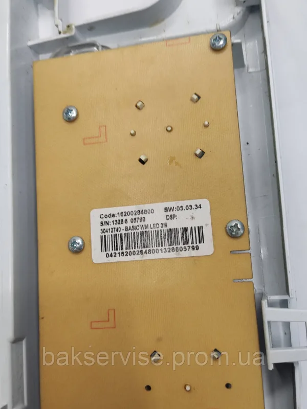 Модуль індикації пральної машини Indesit 16200284800 sw 03.03.34 Hotpoint 30412740, изображение 3