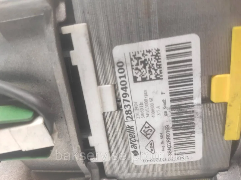 Двигун(мотор) для пральної машини Beko 2837940100 Б/У, изображение 5