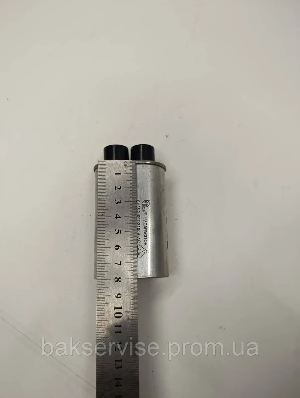 Конденсатор високовольтний мікрохвильової CH85-21097 0.97 mf 2100v Б/У (3 фішки, 6 мм), изображение 2