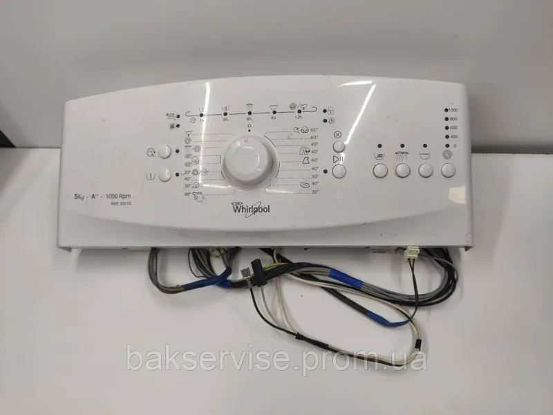 Плата управління з проводкою до пральної машини Whirlpool AWE 50510 Б/У, изображение 1