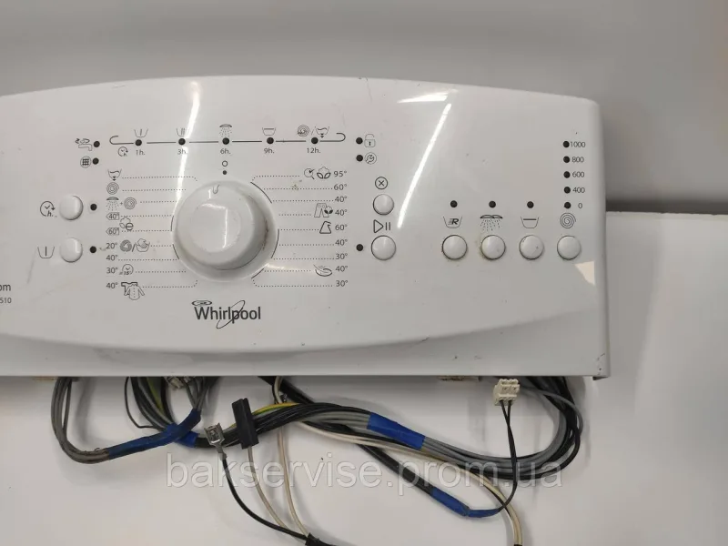 Плата управління з проводкою до пральної машини Whirlpool AWE 50510 Б/У, изображение 2