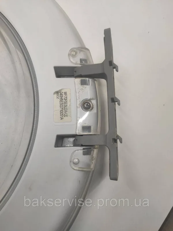 Дверки(люк) до пральної машини Samsung WF70F5E5U2W/LE з завісою Б/У, изображение 5