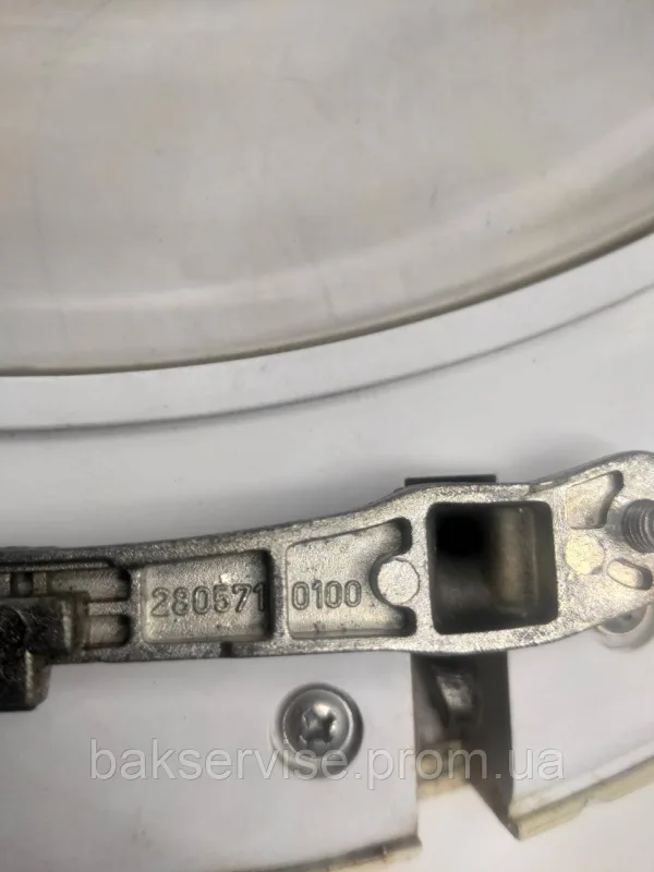 Дверки(люк) до пральної машини Beko 2805710100 з завісою Б/У, изображение 5
