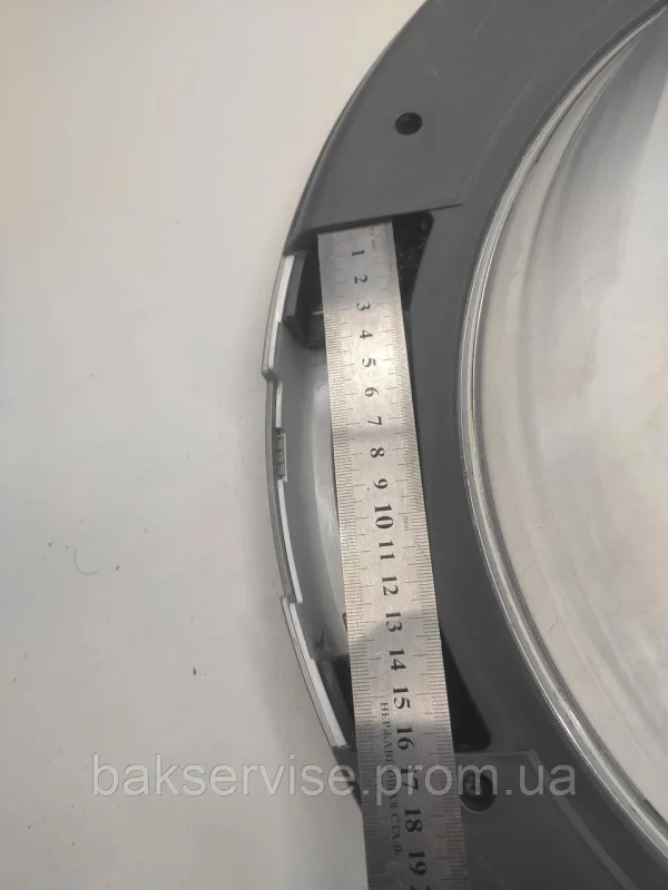 Дверки(люк) до пральної машини Whirlpool C00517297 без завіси(сірий) Б/У, изображение 7