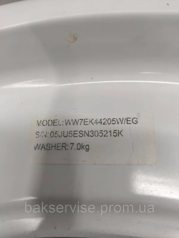 Передня кришка корпуса до пральної машини Samsung WW7EK44205W/EG б/у, изображение 9
