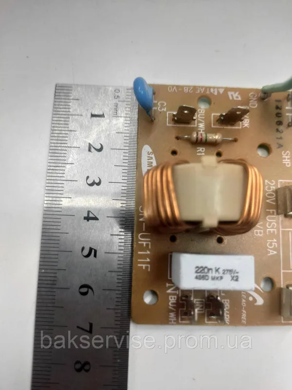 Мережевий фільтр для мікрохвильової печі SAMSUNG DE96-00399F Б/У, зображення 5