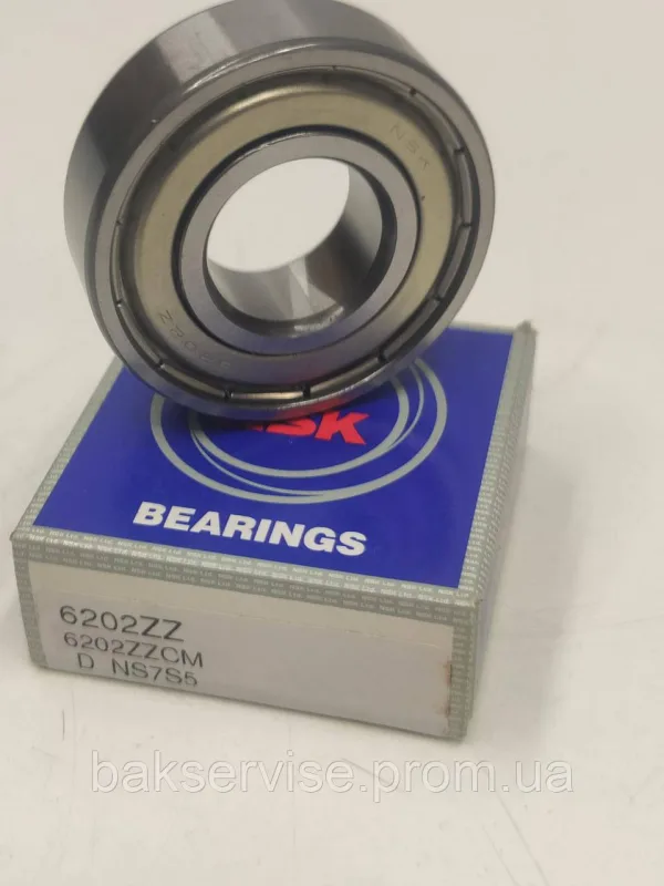 Підшипник пральної машини NSK 6202 ZZ, зображення 1
