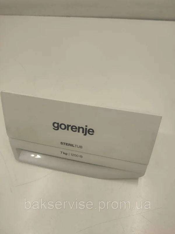 Панель (передня) порошкоприймача для пральної машини Gorenje STERILTUB 7kg Б/У, изображение 3