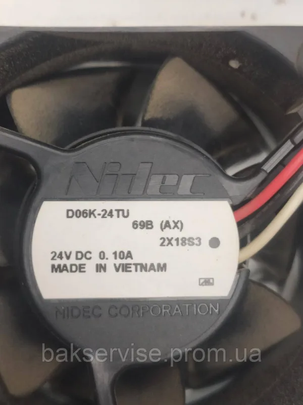Охолоджуючий вентилятор Nidec D06K-24TU модуля до пральної машини Hitachi BD-W80MV Б/У, изображение 2