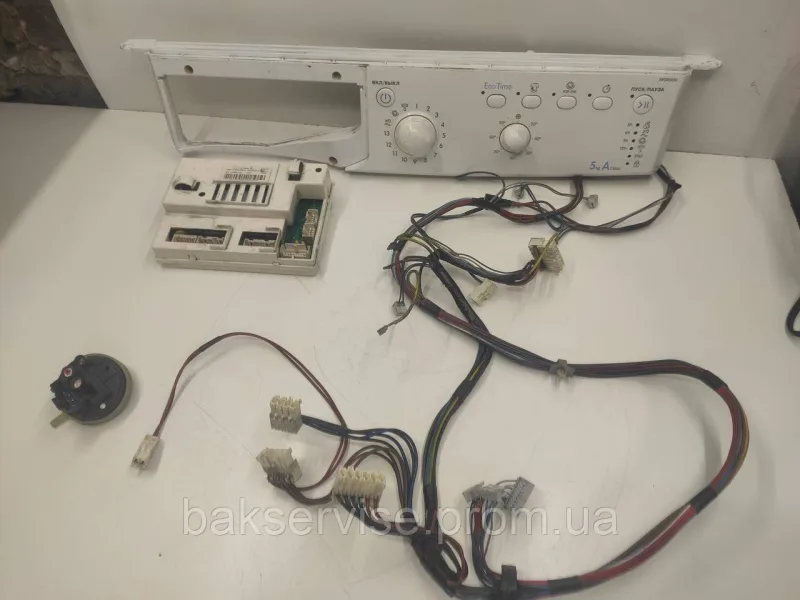 Комплект плати управління для пральної машини Indesit IWSB5093 Б/У(без пресостата), изображение 1