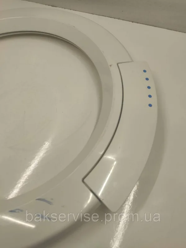 Рамка люка(без скла) до пральної машини Bosch/Siemens WM52801BY/01 без завіси Б/У, изображение 5