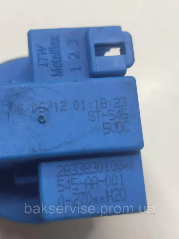 Прессостат (датчик рівня води) для пральної машини Beko 2833830100 Б/У, изображение 6