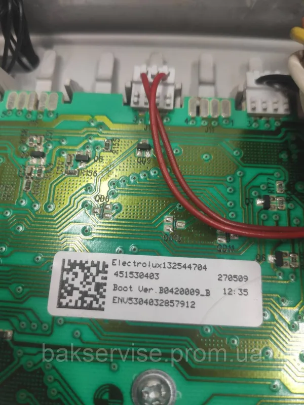 Комплект плата упавління з проводкою до пральної машини Electrolux EWTS 13620 W Б/У, изображение 10