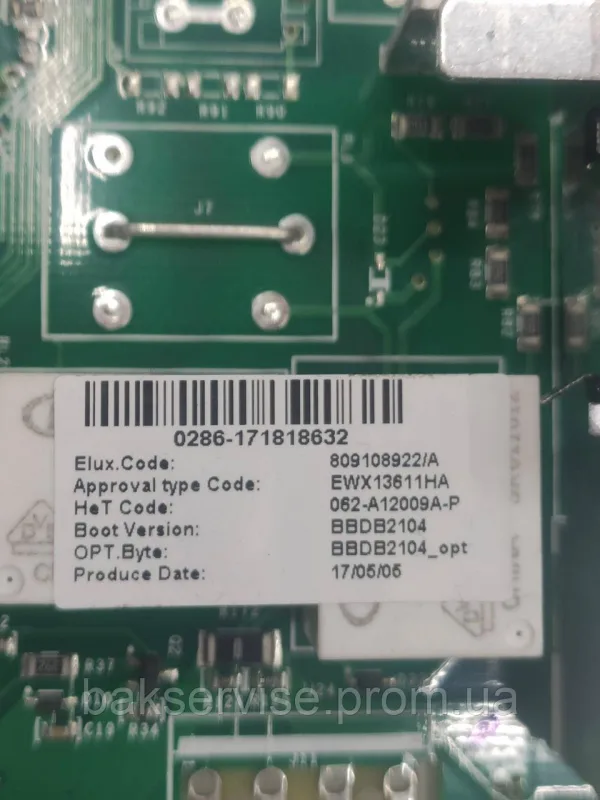 Модуль (плата управління) до пральної машини ELECTROLUX EWT1066EKW Б/У, изображение 4