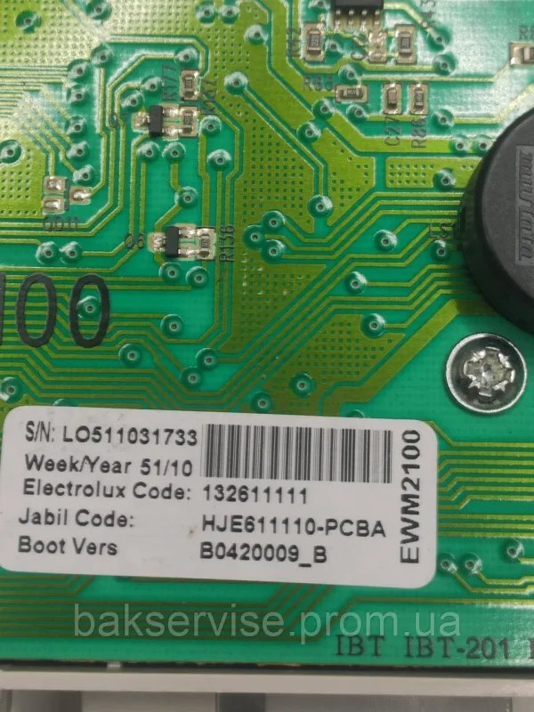 Плата упавління до пральної машини Electrolux EWT 105410 W Б/У, зображення 4