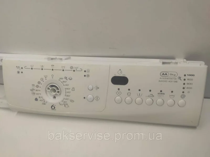 Передня панель до пральної машини Whirlpool AWO/D 43136 Б/У, зображення 2
