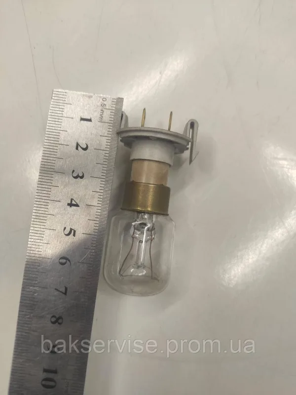 Лампочка з патроном для мікрохвильової печі 25W 240/250V (універсальна) Б/У, изображение 2
