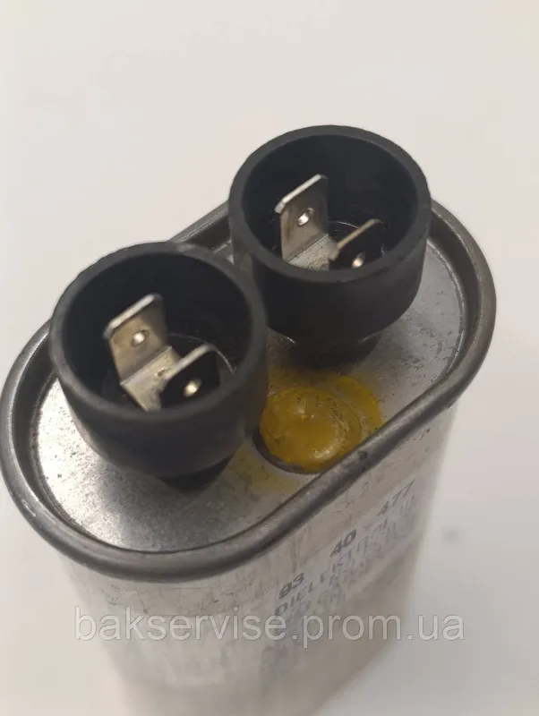 Конденсатор високовольтний мікрохвильової 23L6278R 920uF 2100VAC Б/У (2 фішки, 6 мм), изображение 5