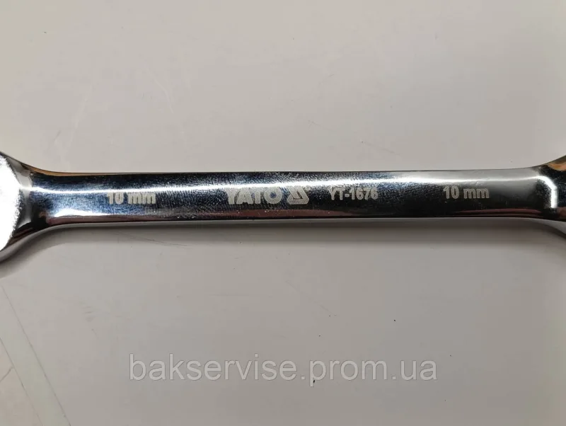 Ключ комбінований з тріскачкою та шарніром 10 мм YATO YT-1676 НОВЕ, зображення 4