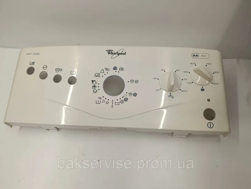 Передня панель(пластик) до пральної машини Whirlpool AWT 2296 Б/У, зображення 1