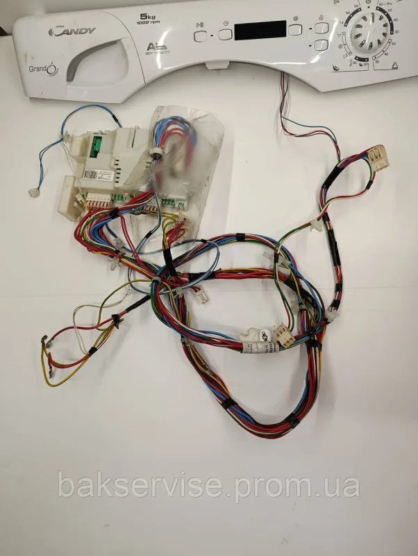 Комплект плата та модуль з проводкою до пральної машини Candy GCY 1052 D1 Б/У, зображення 4