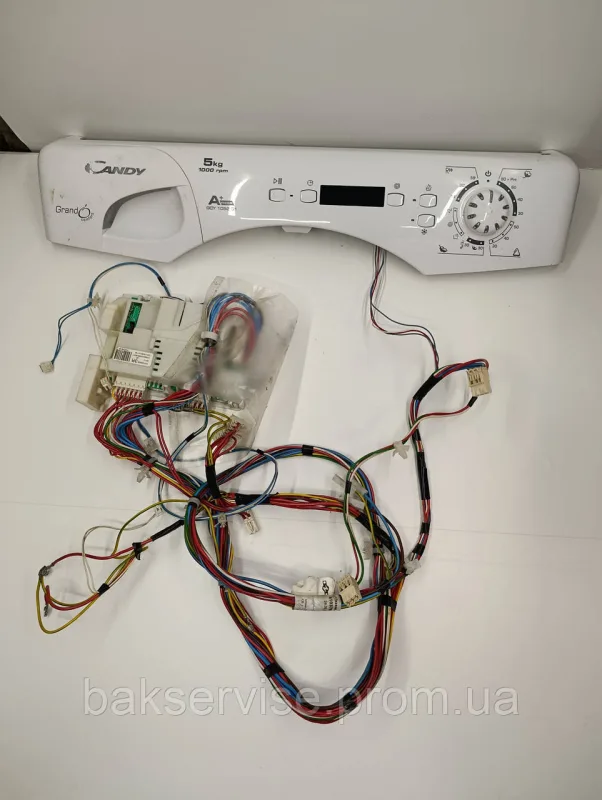 Комплект плата та модуль з проводкою до пральної машини Candy GCY 1052 D1 Б/У, зображення 5