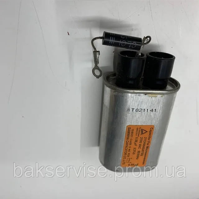 Конденсатор високовольтний мікрохвильової печі Daewoo KOR-63D7SLA б/у 21CH984S075Q  0.98 mf 2100v, изображение 2