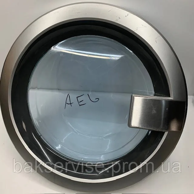 Дверцята (люк) для прально-cушильної машини AEG - L99691HWDбез завіси б/у, изображение 1