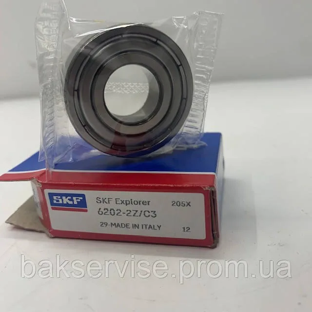 Підшипник SKF 6202 ZZ C3 Explorer (підвищена надійність) для пральної машини, изображение 1
