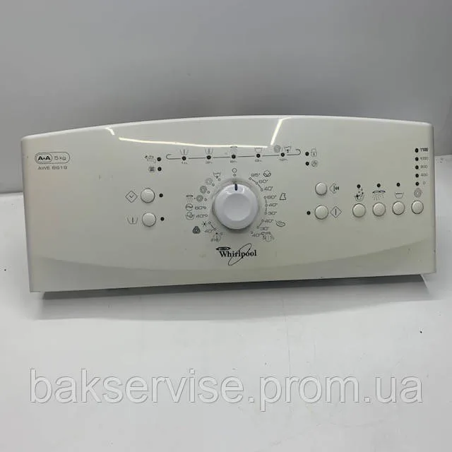 Плата управління до пральної машини Whirlpool AWE 6619 (БЕЗ ПРОВОДКИ) Б/У, изображение 1