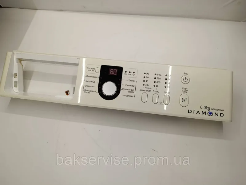 Плата управління(індикації) до пральної машини Samsung WF8598NMW9 Б/У, зображення 1