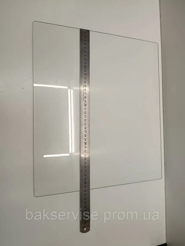 Полиця(скляна) до верхнього ящика морозильної камери Indesit 481010668655 Б/У 420*365 mm, изображение 6