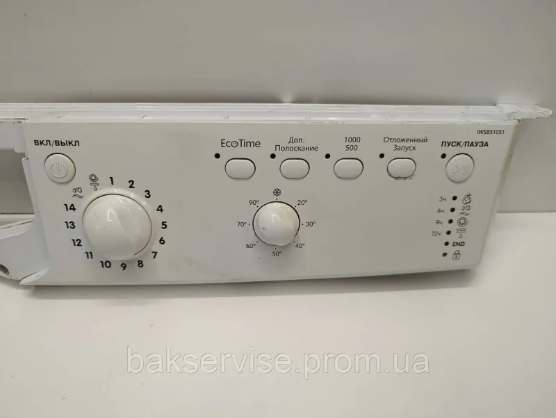 Плата управління(індикації) до пральної машини Indesit IWSB51051 Б/У, изображение 3