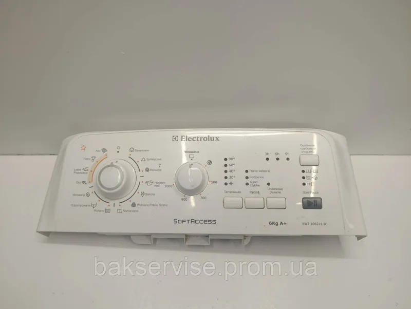 Плата управління(індикації) до пральної машини Electrolux EWT 106211 W Б/У БЕЗ ПРОВОДКИ, изображение 1